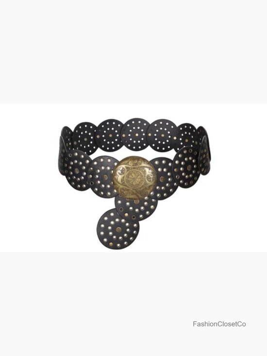Vintage PU Leather Disc Studs Western Waist Belt for Women main image 6